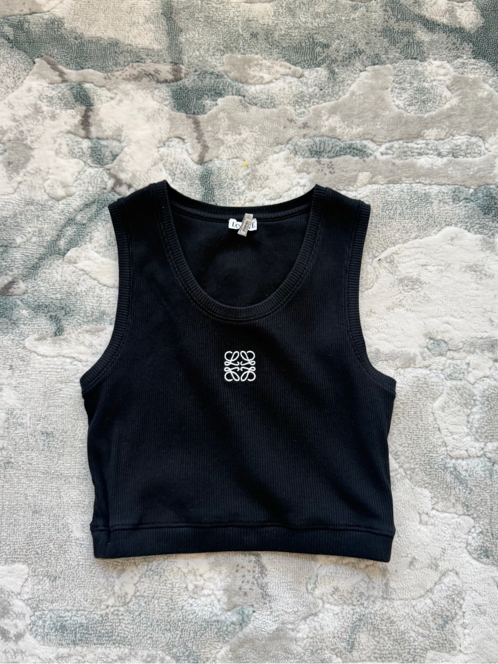 LOEWE Cropped Cotton Anagram Tank Top